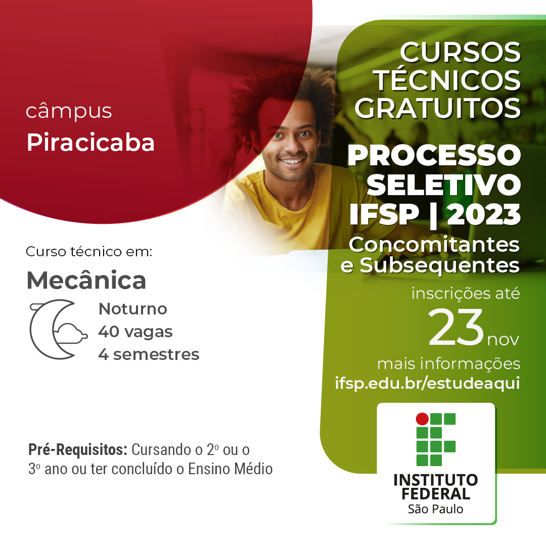 Confira as oportunidades do Câmpus Piracicaba 