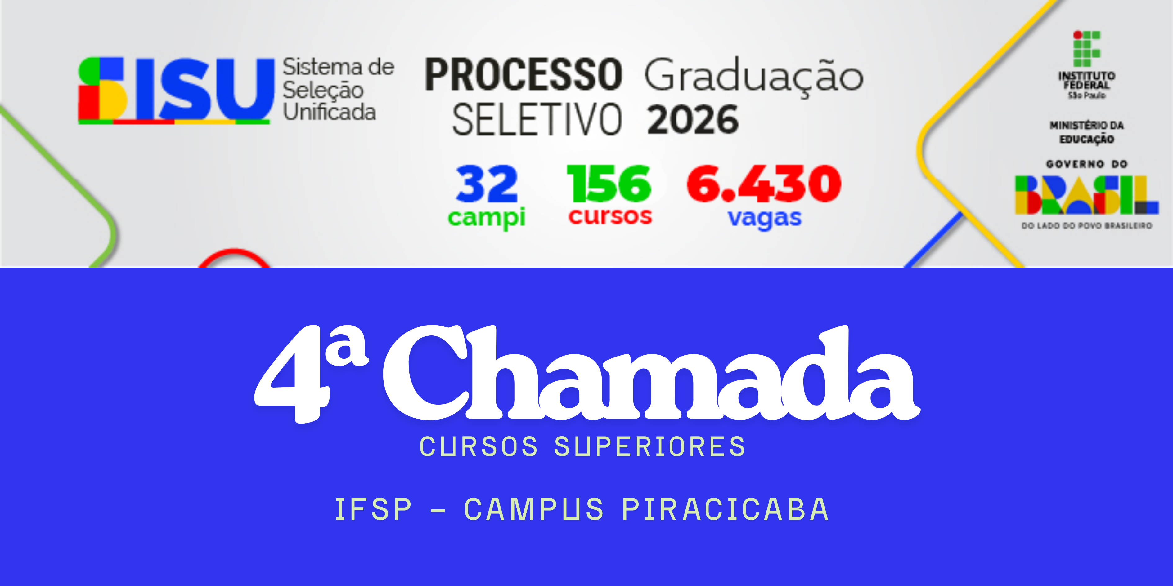 4ª Chamada para Matrícula - SISU 2026