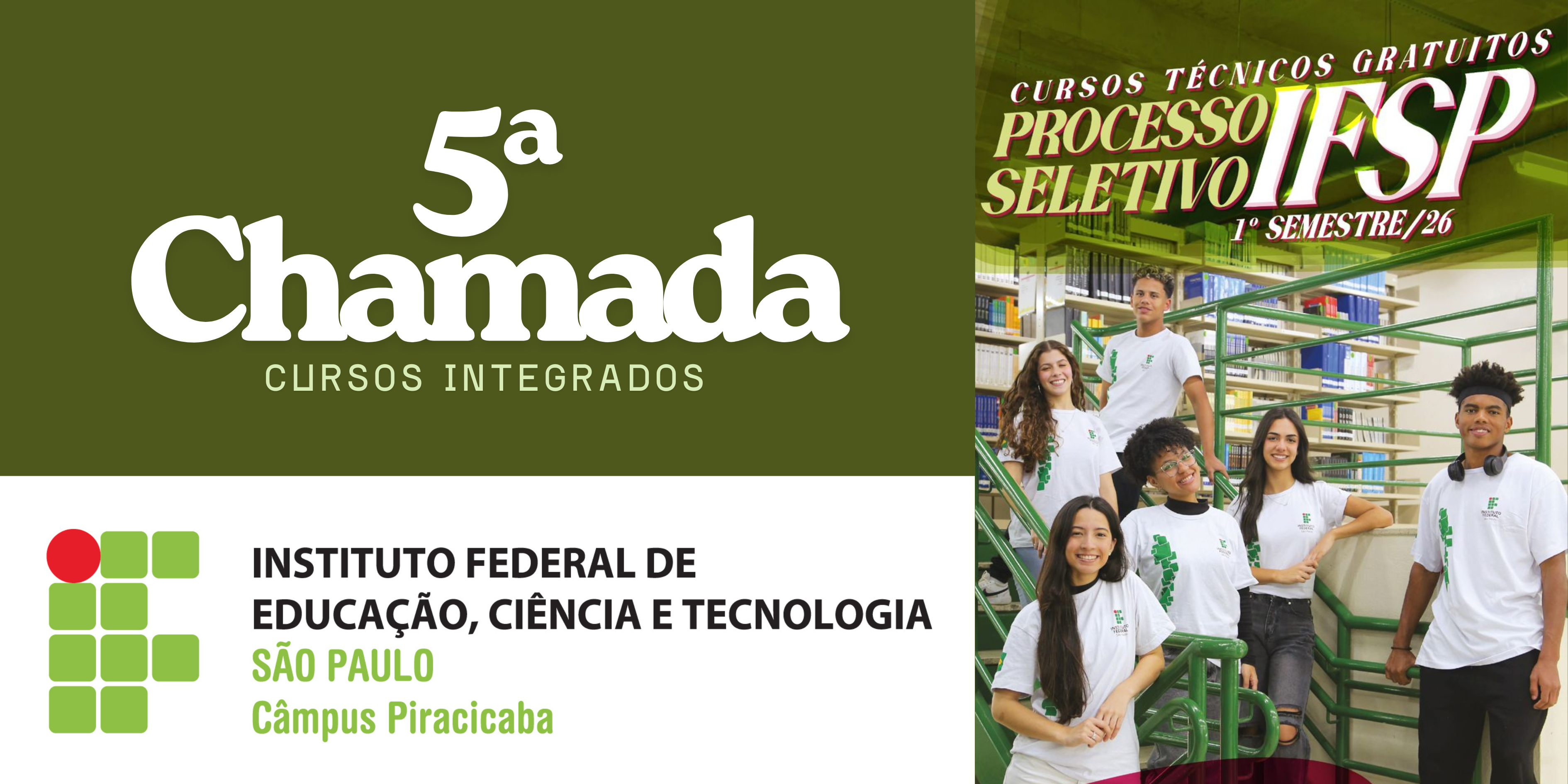 5ª Chamada para Matrícula e Resultado Final da 4ª Chamada - Cursos Integrados