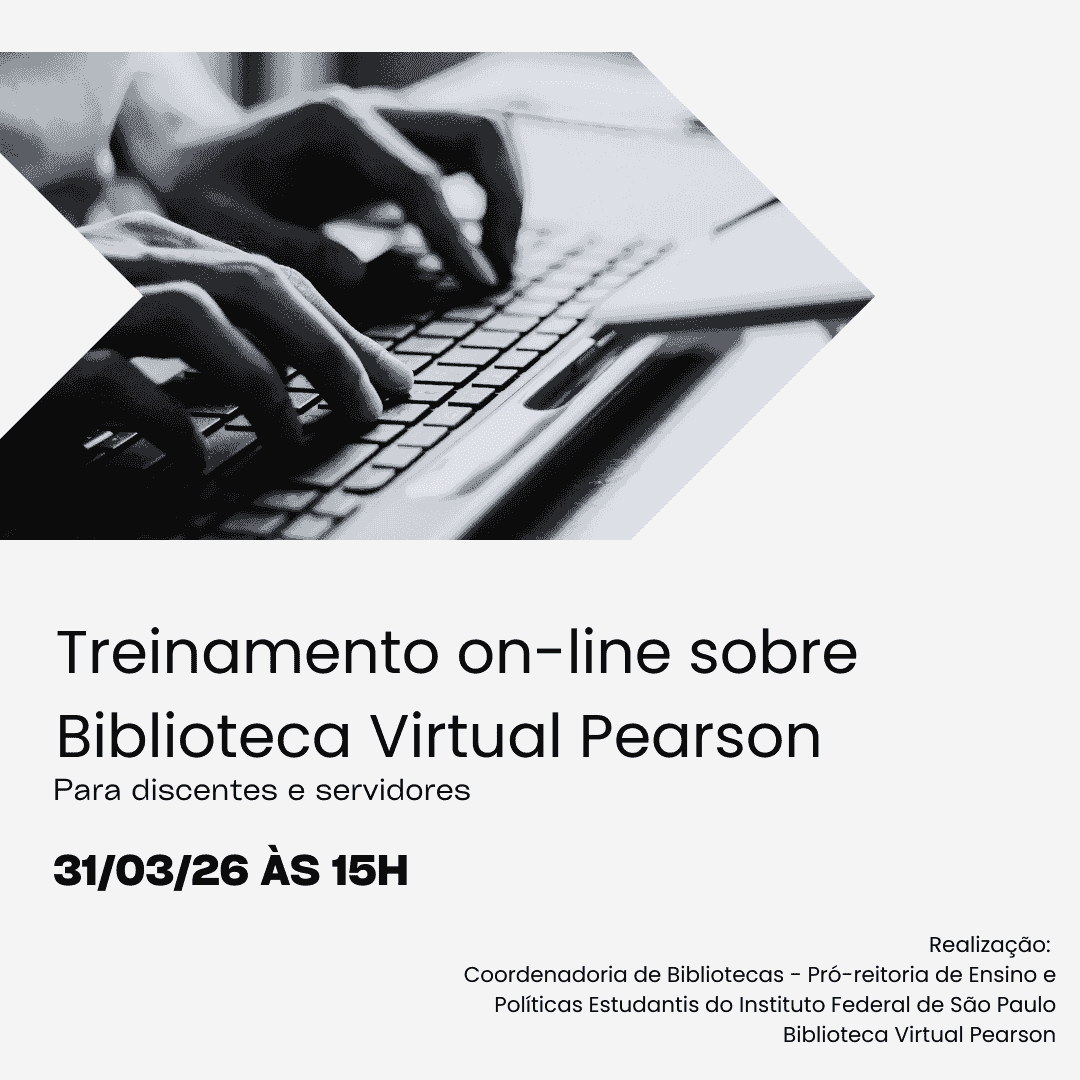 Treinamento on-line da Biblioteca Virtual Pearson